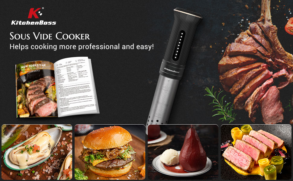 KitchenBoss Sous Vide Cooker 1100W ImmersionCirculator：Professional