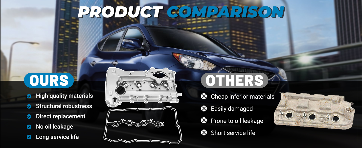 22410-2G710 Aluminium Engine Valve Cover Sportage 2011-2016 2.0L 2.4L Hyundai Tucson 2014-2015 2.4L