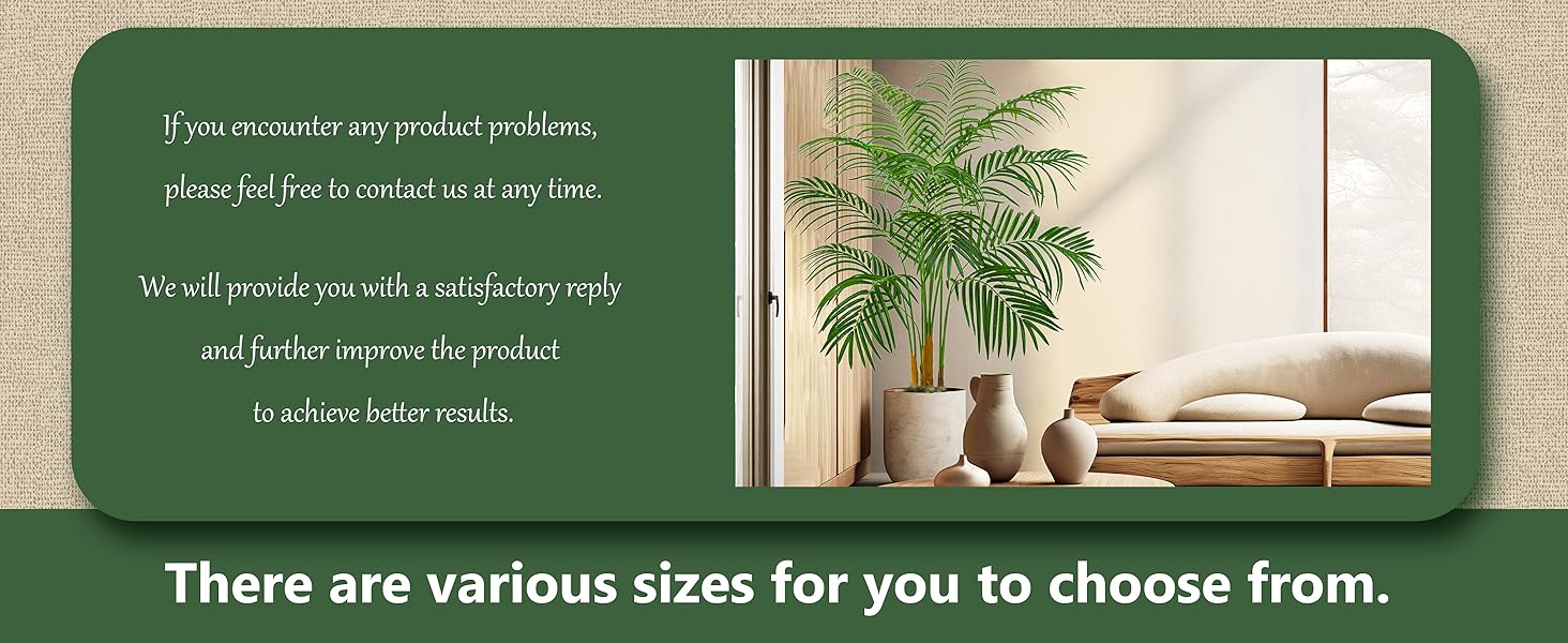 FSOHOI Artificial Fake Palm Tree 4FT Tropical Faux Palm Trees in Pot with