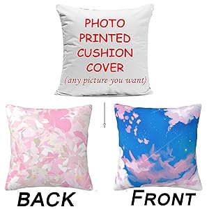 Custom Design Photos or Text Outdoor/Indoor Throw Pillowcase, Personalized Pet Photo Pillow
