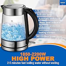 Auto Shut-Off Kettle  Boil Dry Protection