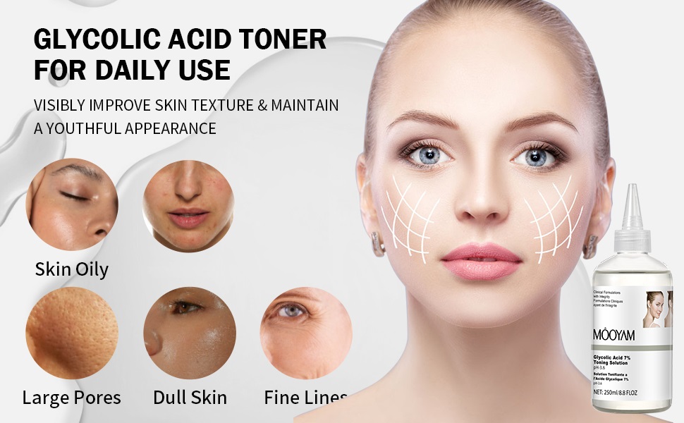 250ML Glycolic Acid 7 Toning Resurfacing Solution, 250ML Glycolic Acid