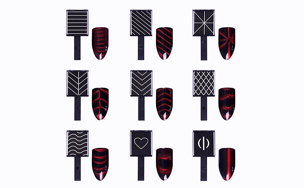 Smalto Cat Eye, 11 Teile/Set 3D Cat Eye Magnetic LED Polish Soak off