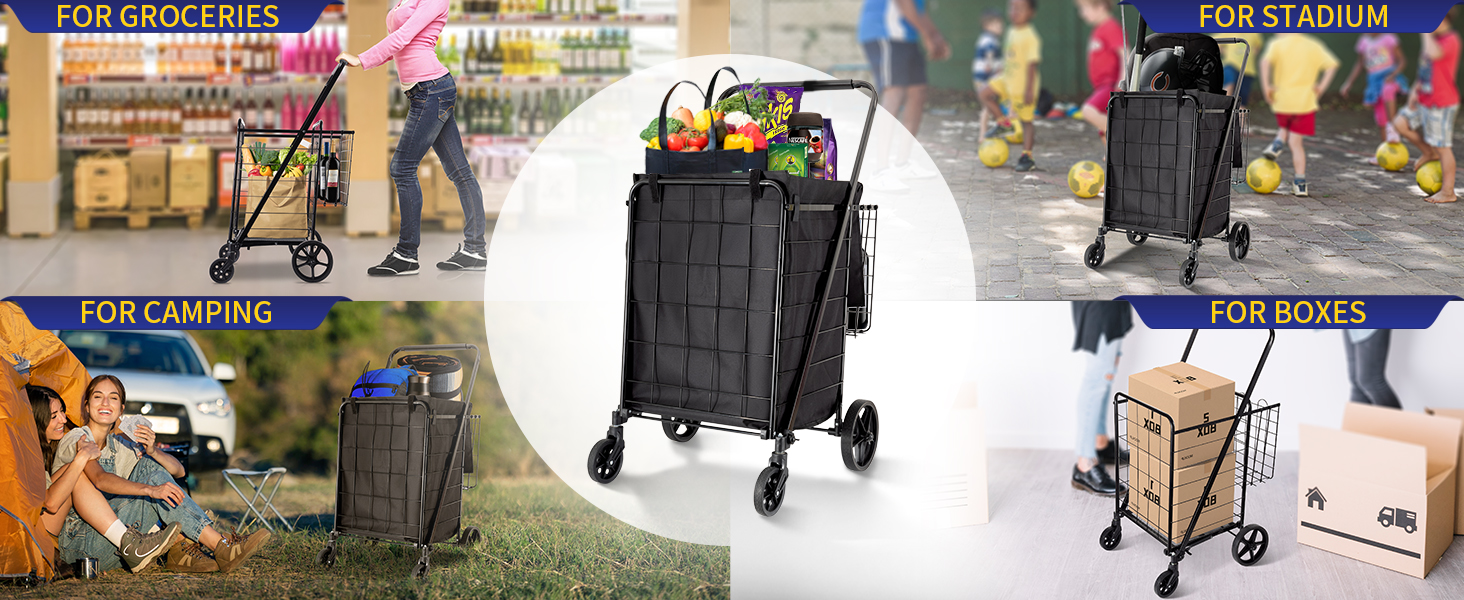 BIEAMA Waterproof Shopping Cart Liner,15.7" X 18.5"X 22.8