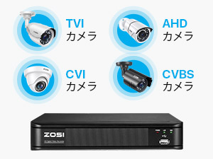 Amazon.co.jp: ZOSI 1080P 防犯カメラシステム 5MP Lite 8CH