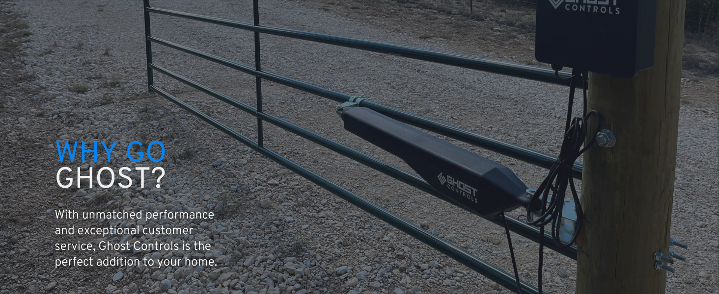 Ghost Controls Automatic Gate Opener Kit for Decorative Driveway Swing