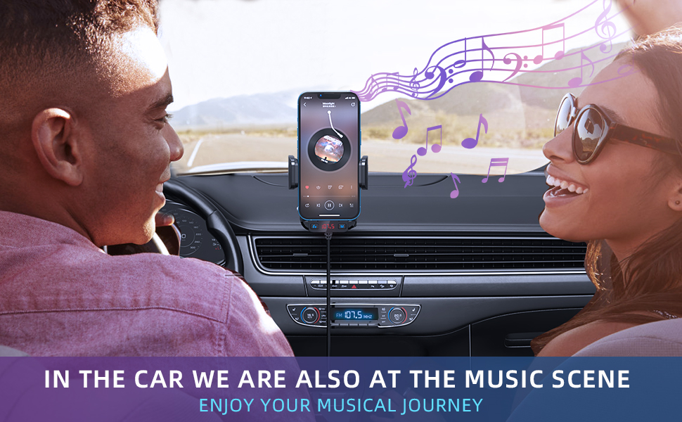 Magift Bluetooth 5.3 FM Transmitter Car Adapter FM