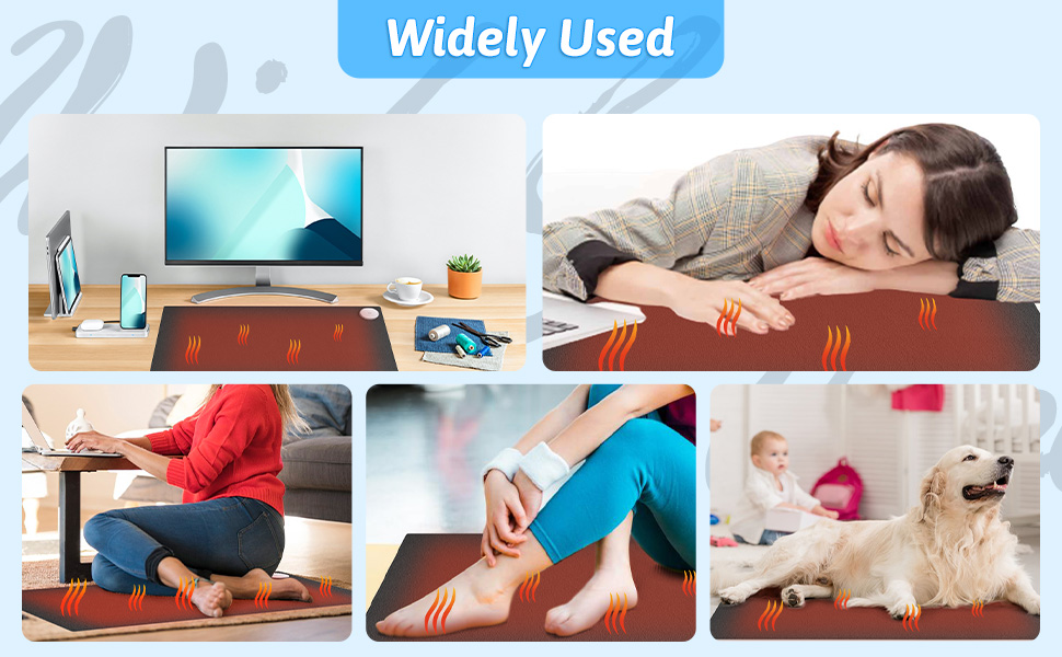 Large Resin Heating Mat with Cover and Timer, 4Hour Auto