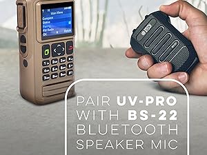 BS-22 speaker mic compatibility uv-pro tan
