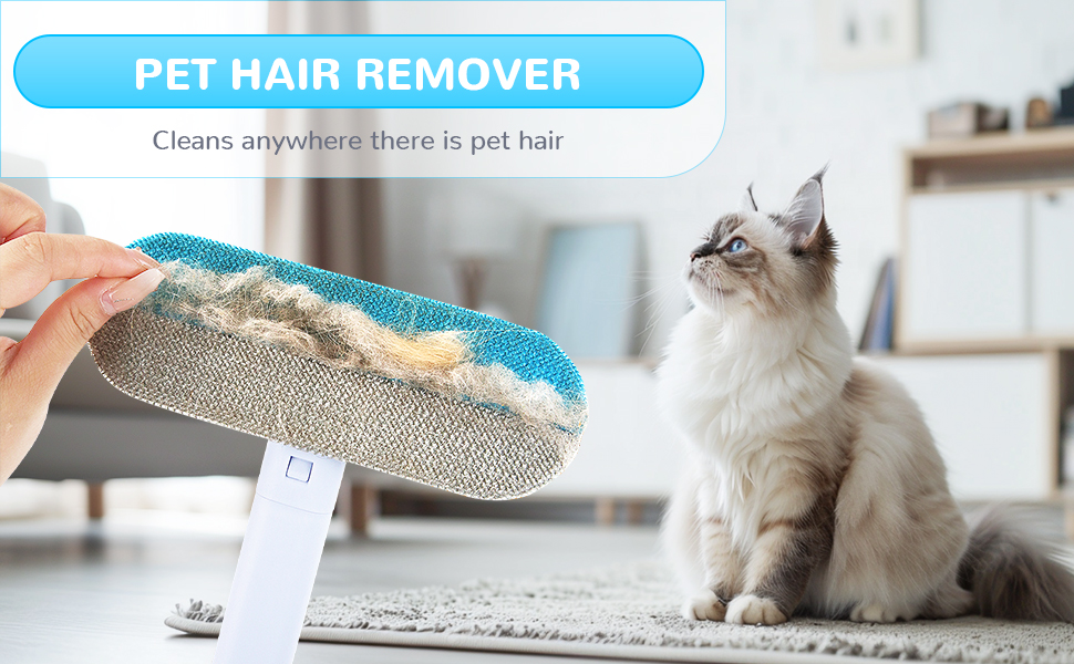 Multifunctional HairRemoval Brush,4 in 1 Pet Hair Removal Tool, Reusable Pet Hair Remover for Carpet Car Glass (1PC) 10 aplus content image