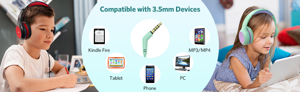 kids headphones wired for boys school kids