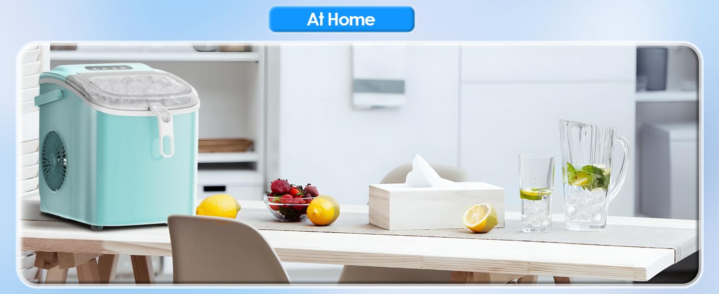 ZAFRO Ice Maker Countertop, Portable Ice Machine with Carry