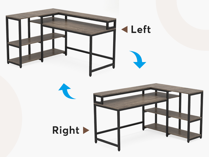  Reversible L-Shaped Desk