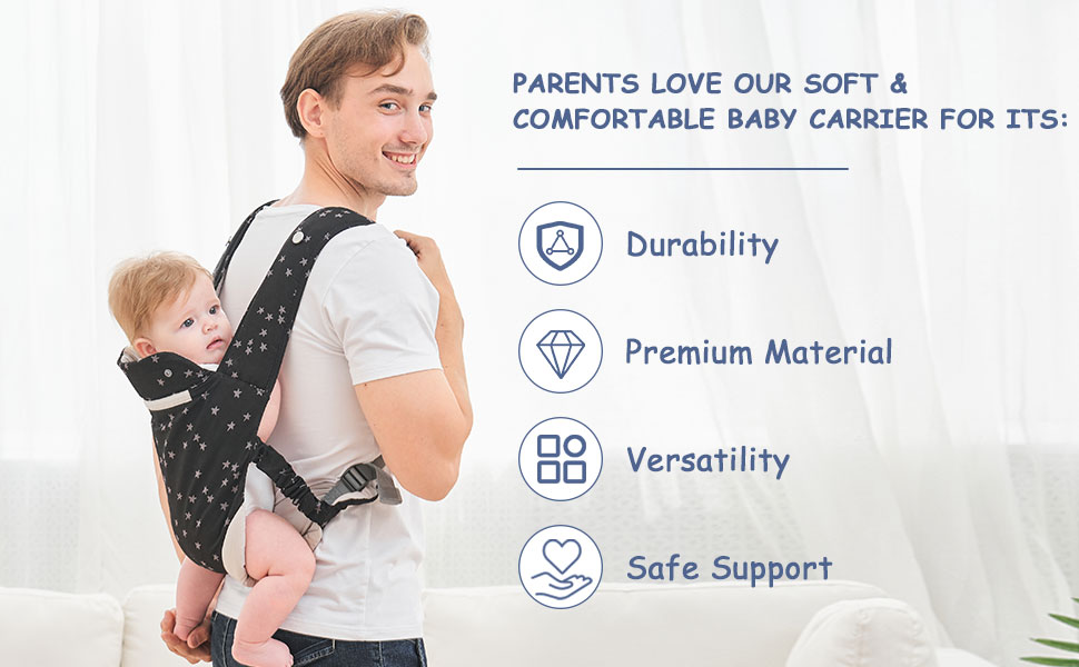 Baby Carrier Wrap, Portable Soft Baby Carriers, Breathable