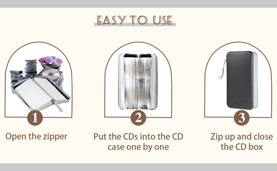 YILAG 2 Pack CD Case