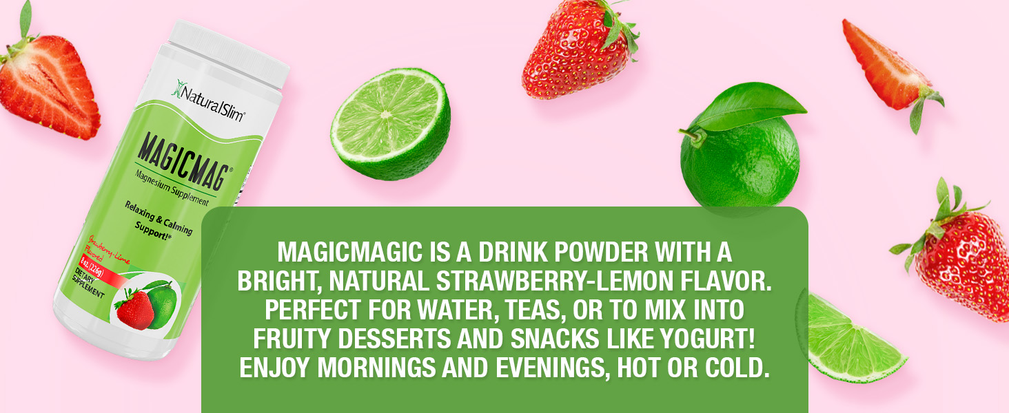 NaturalSlim Magicmag Pure Magnesium Citrate Powder Magnesium Supplement Stress Sleep Support