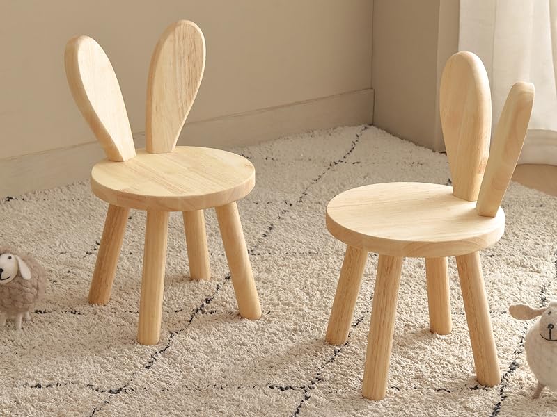 DoFanXinYe Wooden Step Stool Children Toddler Chair Kids