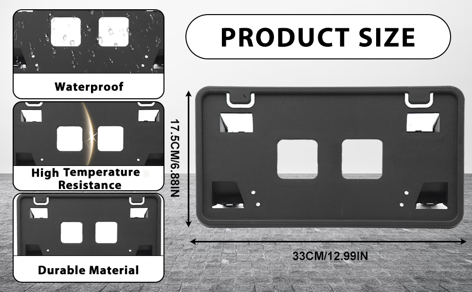 LHCDQSKCW Front Bumper License Plate Frame Bracket