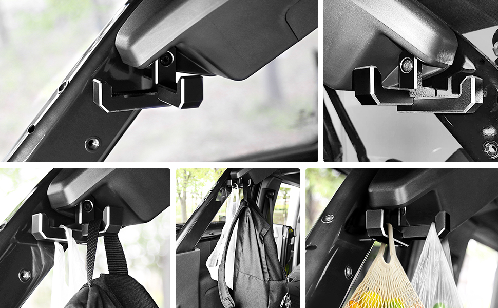 LEPZ Trunk Grocery Bag Hooks Aluminum Organizer Compatible