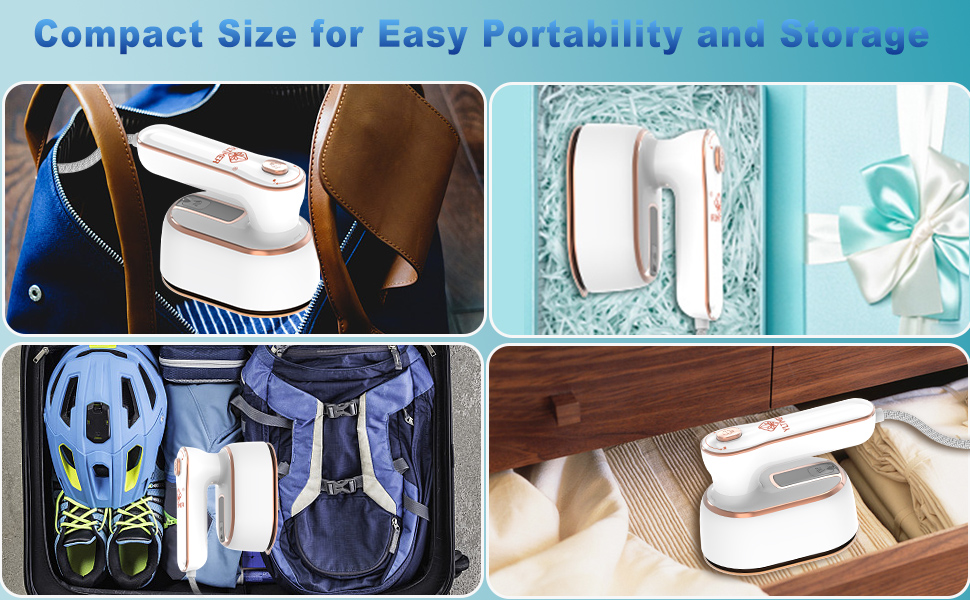 YLTIMER Mini Portable 2-in-1 Garment Steamer and Flat Iron