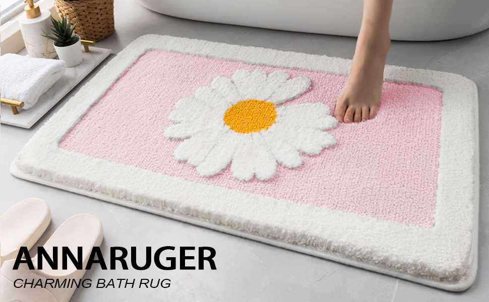 pink bath rug