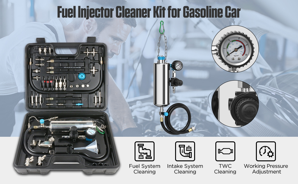 Fuel Injector Cleaner Kit, NonDismantle Fuel Injection System Cleaner