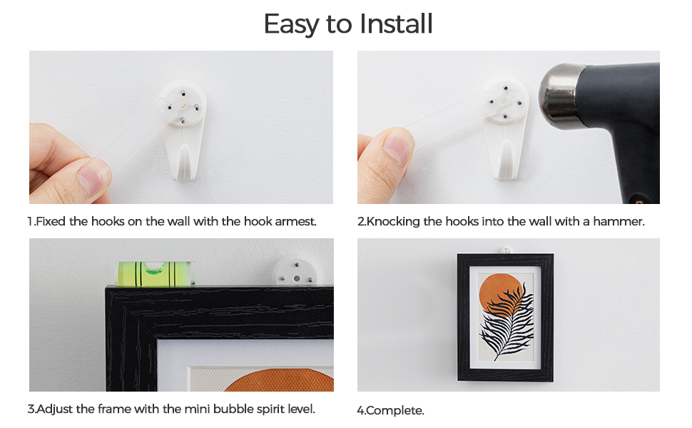 eletecpro 62 Pcs Picture Hanging Kit for Picture Frame, Concrete Wall