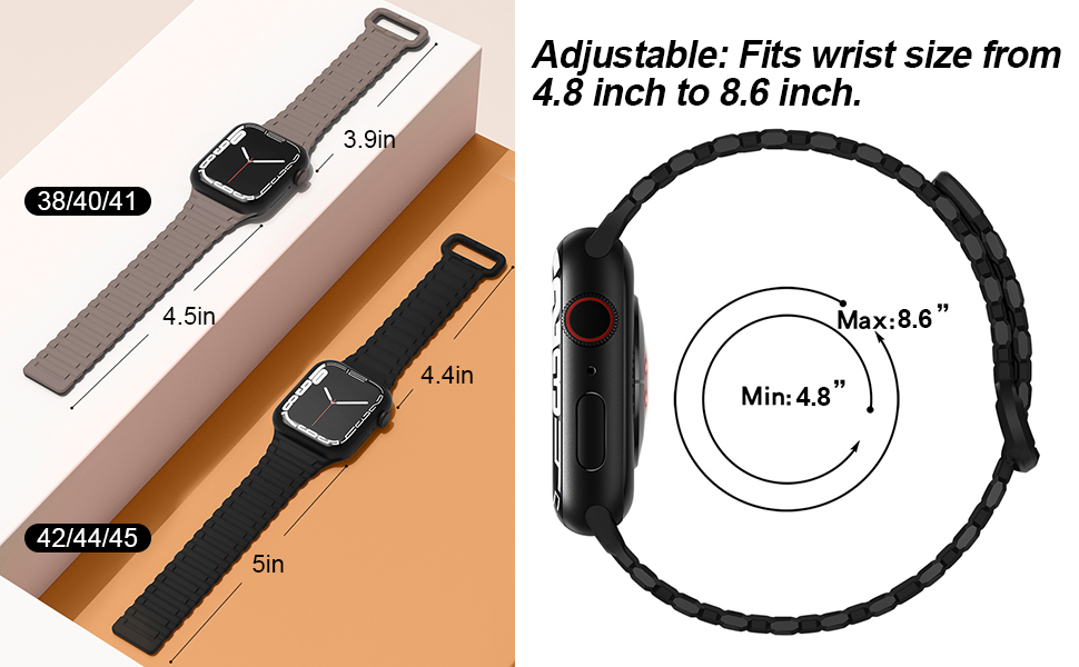 KEYSJEFF Straps Compatible with Apple Watch Band 45mm 41mm