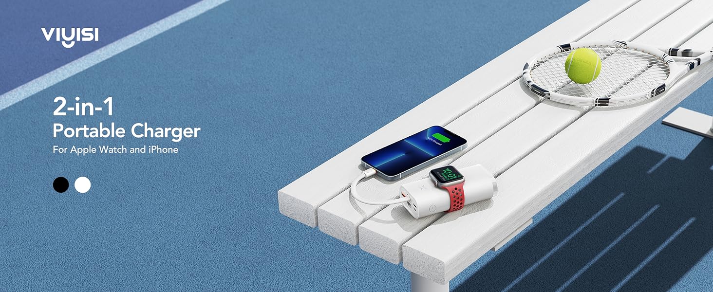 Portable charger for Apple Watch &amp; iPhone