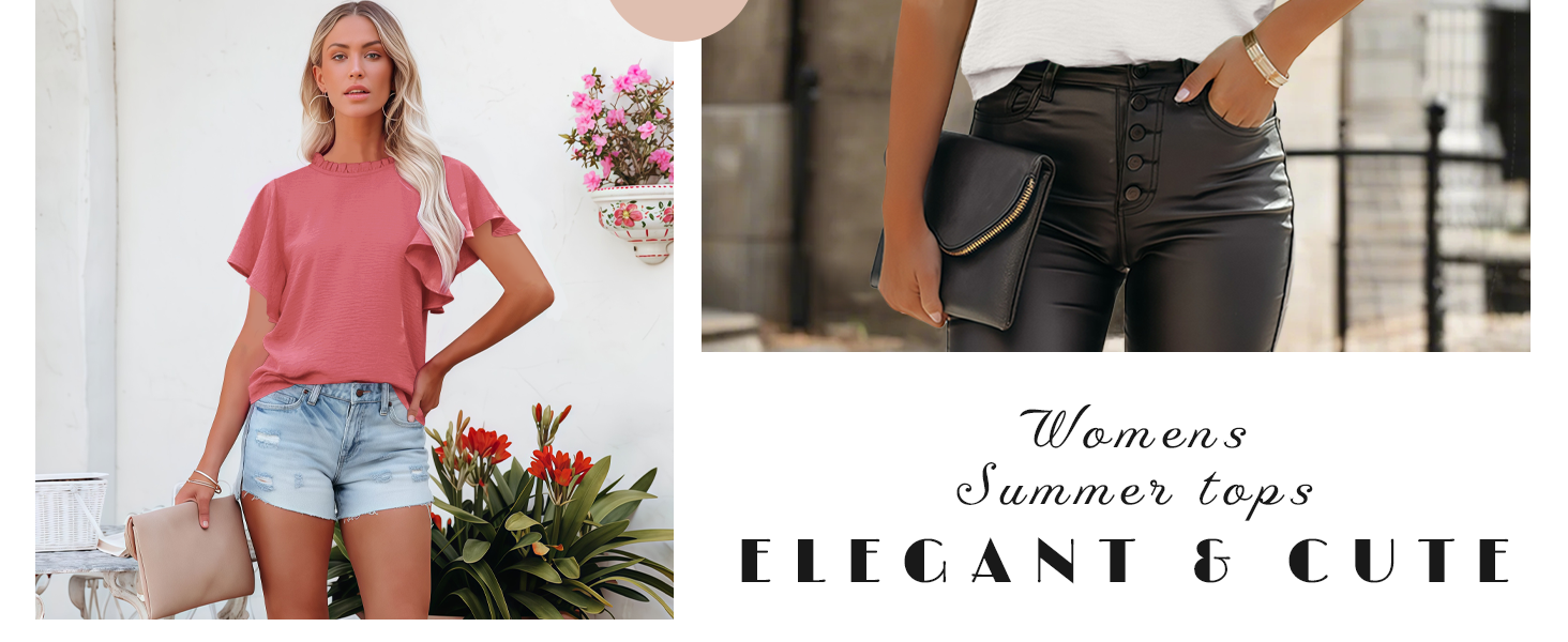 blouses for women dressy casual business casual tops womens summmer tops short sleeve blouses 