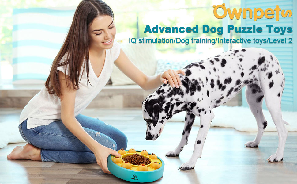 Ownpets Dog Puzzle Toy, Interactive Dog Food Puzzle Slow Feeder Treat