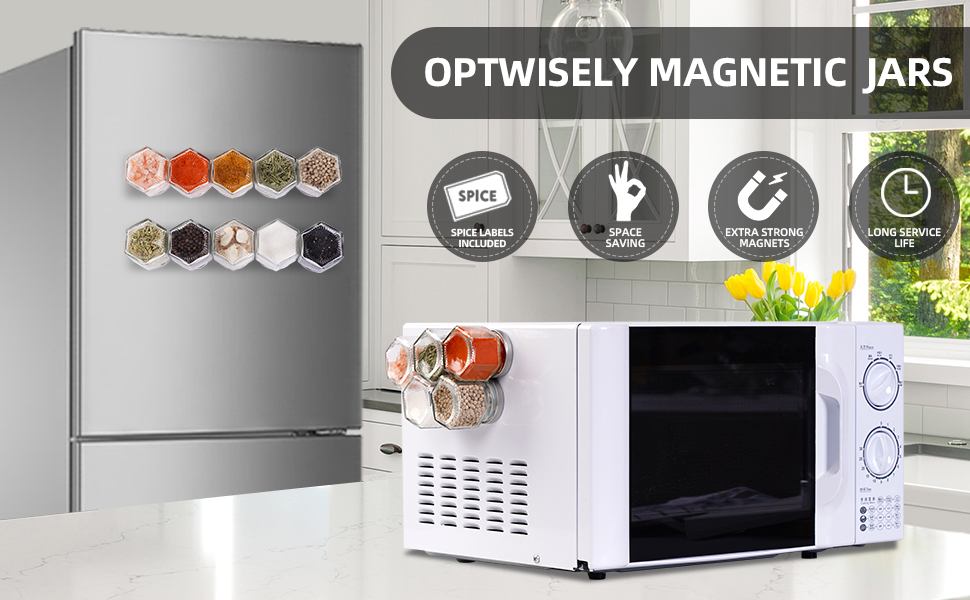 magnetic spice jars kit