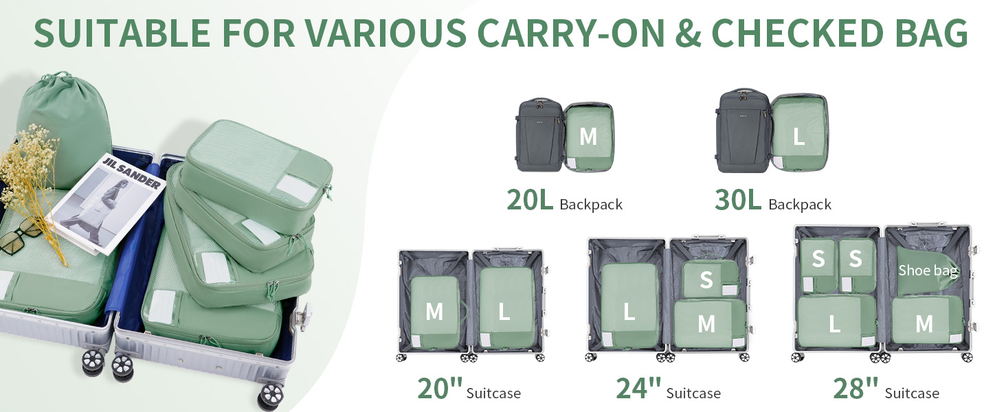 packing cube suitable for various carry-on & checked bag