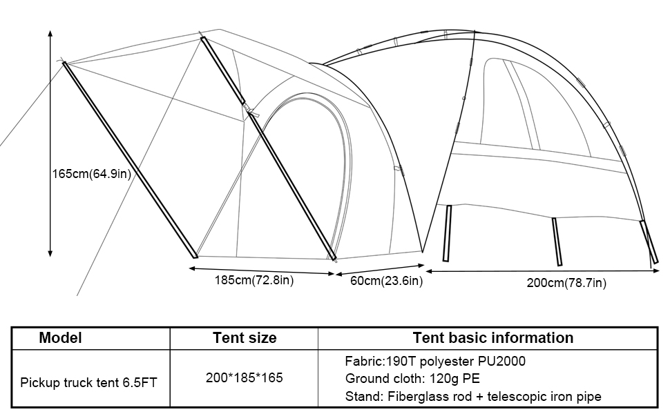 Truck camping tent