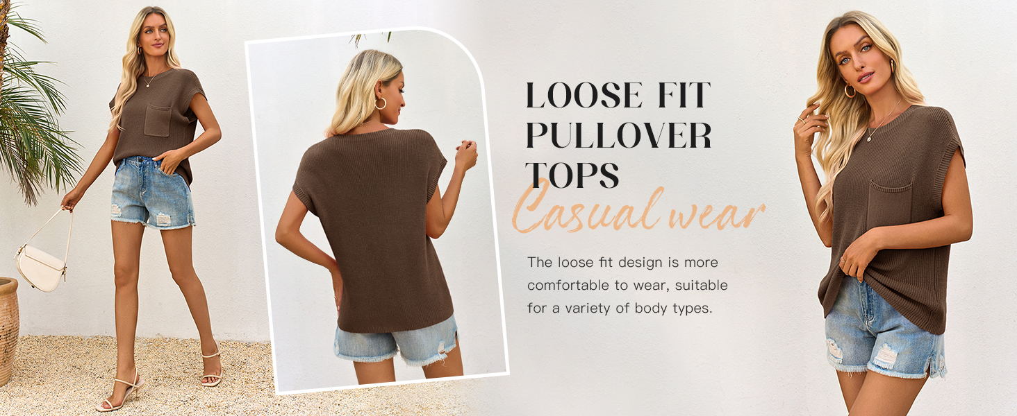 Imily Bela Summer Short Sleeve Sweater for Women