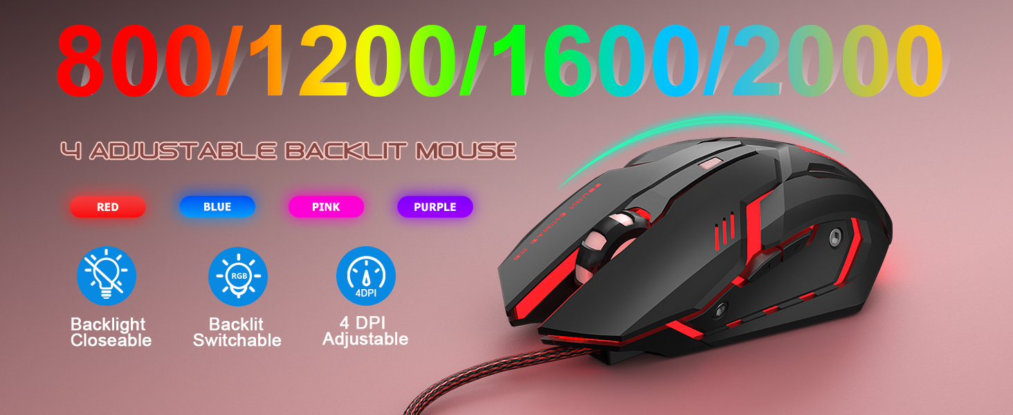 quiet membrane keyboard, USB-C keyboard for PC, ergonomic mouse