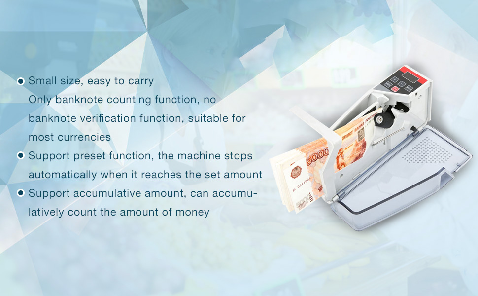 Bill Counters V40 Handheld Mini Portable Bill Cash Money Register