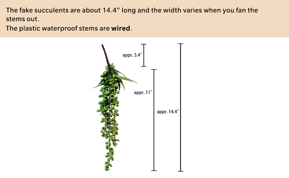 Supla 4 pcs Artificial Hanging Succulent... 16 artificial succulents