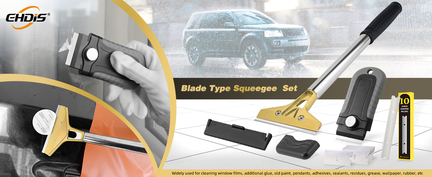 EHDIS Razor Blade Scraper, 1.5'' and 4'' Glass Scraper Tool