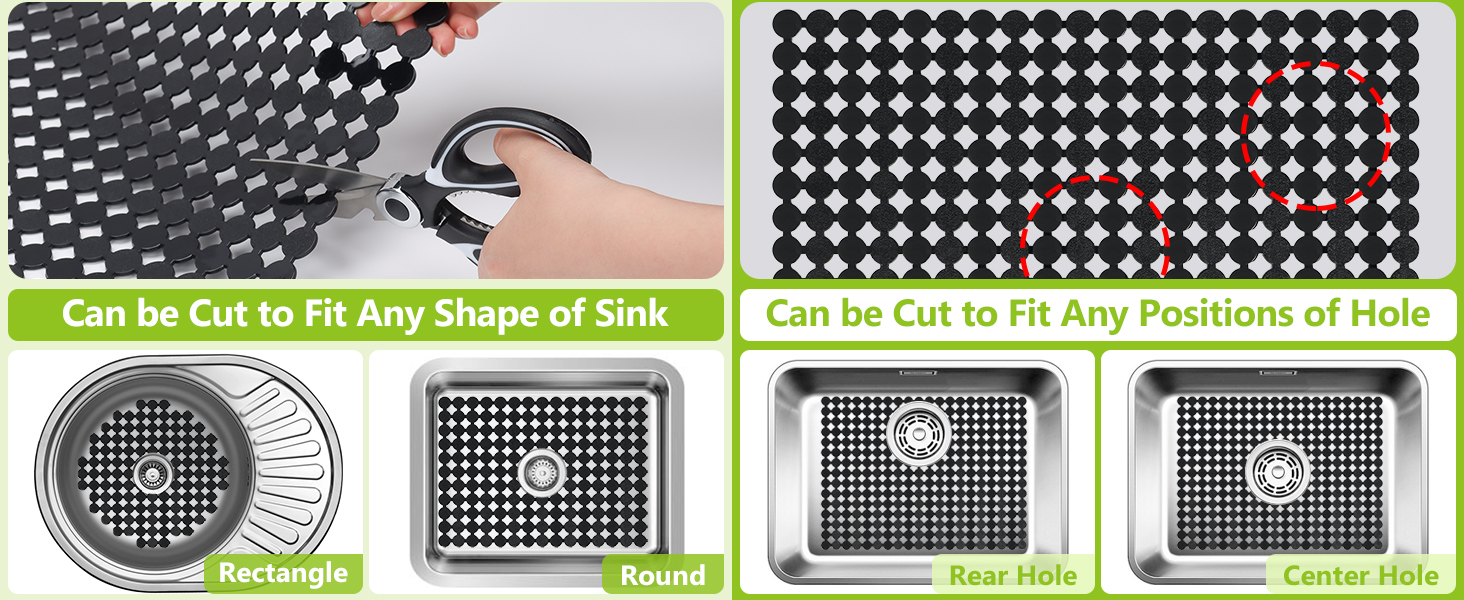 Mlijzard 2 Pcs Adjustable Sink Protectors for Kitchen Sink Bathroom