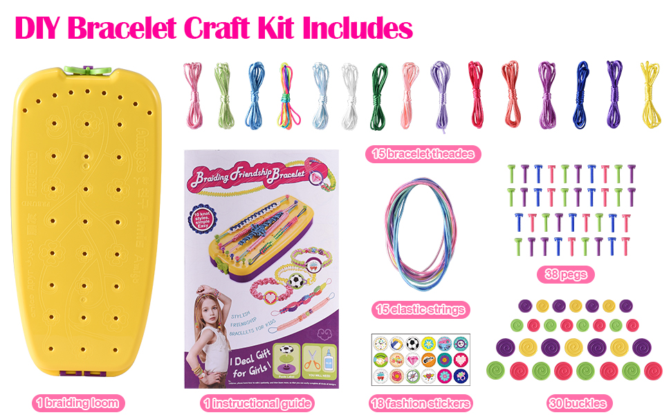 Friendship Bracelet Making Kit,Arts and Craft Kit for Teenage Girls,DIY