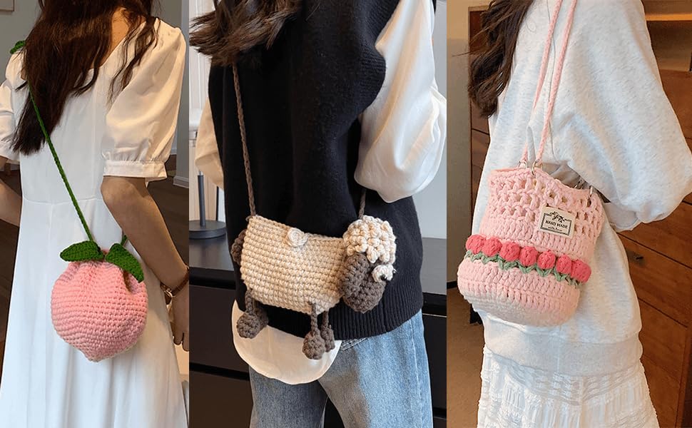crochet bags for women crochet bag crochet crossbody bag boho crossbody bags for women
