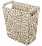 Coeusy Wicker Trash Can,6 Gallon Bathroom Trash Can,Waterproof Wicker Waste Basket for Bedroom,De...