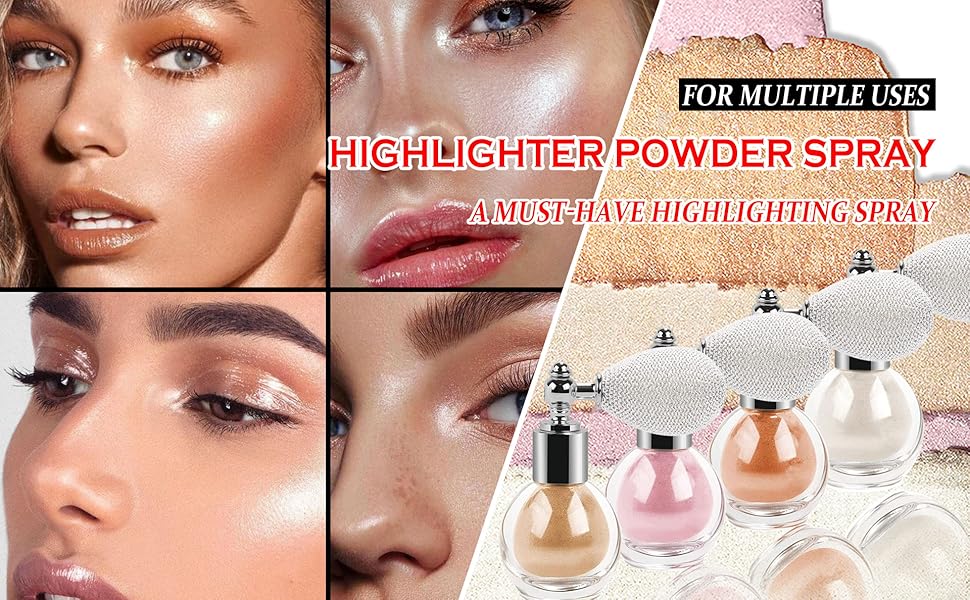 Body Glitter Spray Highlighter Powder Spray Glitter