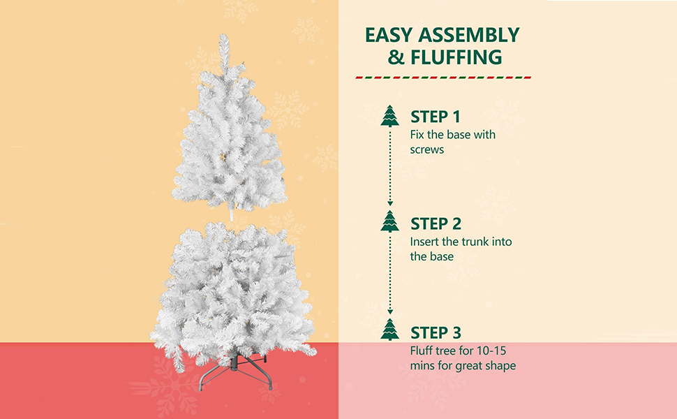 4Ft NotPrelit Christmas Tree Artificial White Realistic