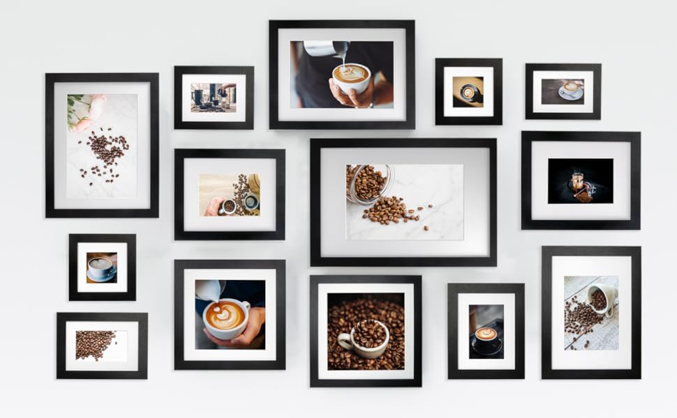 6×6"(15 x 15cm) White Square Photo Frames With Mount for 4 x 4'' Set Of