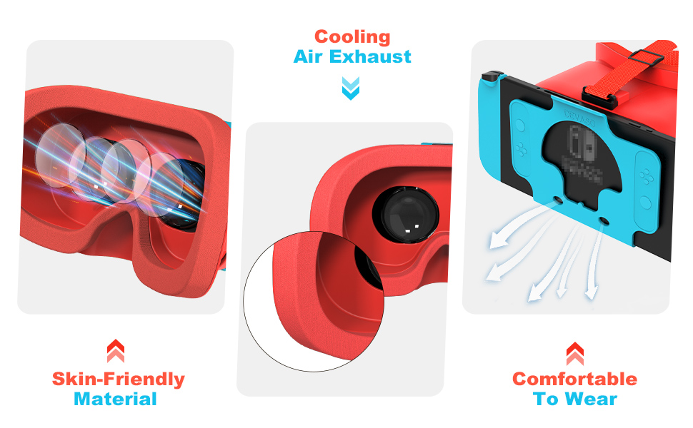 VR Headset for Nintendo Switch & OLED Model Upgrade, 3D Googles for Nintendo Switch OLED VR Games, Virtual Reality Glasses with Adjustale HD Lenses and Comfortable Head Strap 17 vr for kids