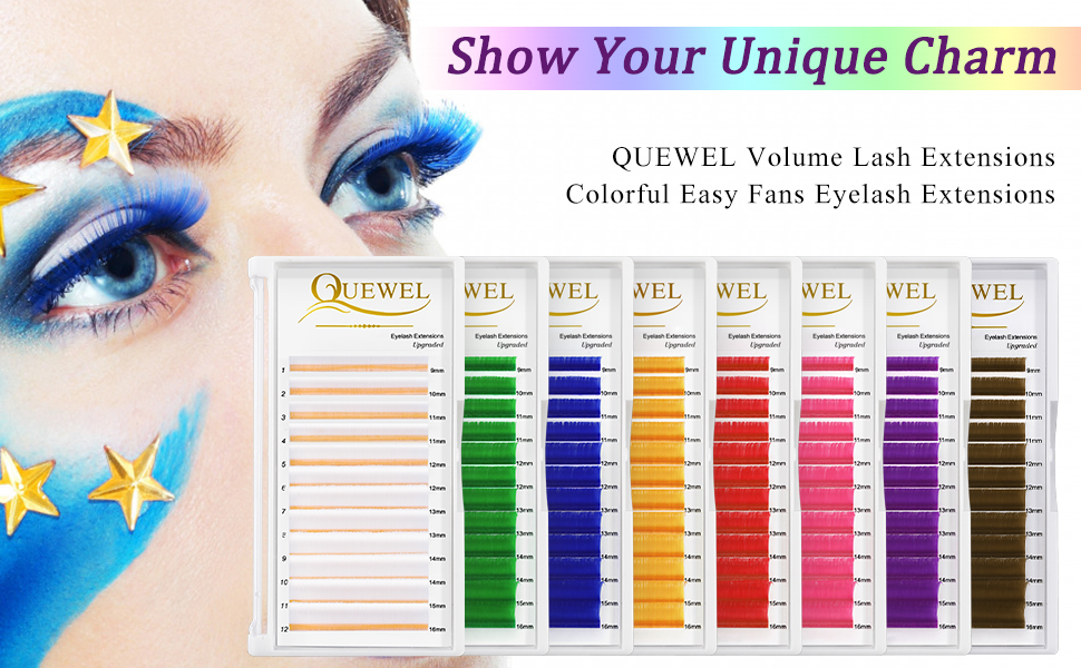 Colored Lash Extensions Easy Fan Volume Lashes Extensions