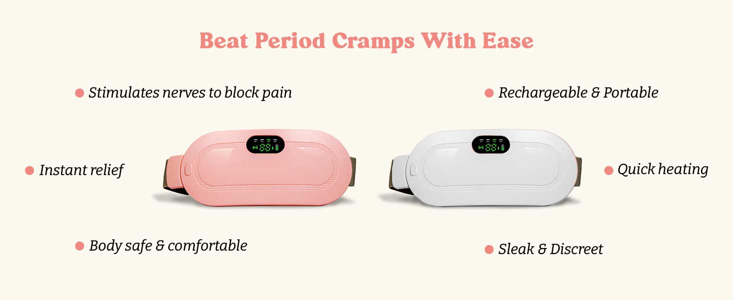 heating pad for pain relief period cramp periods massager comfort device