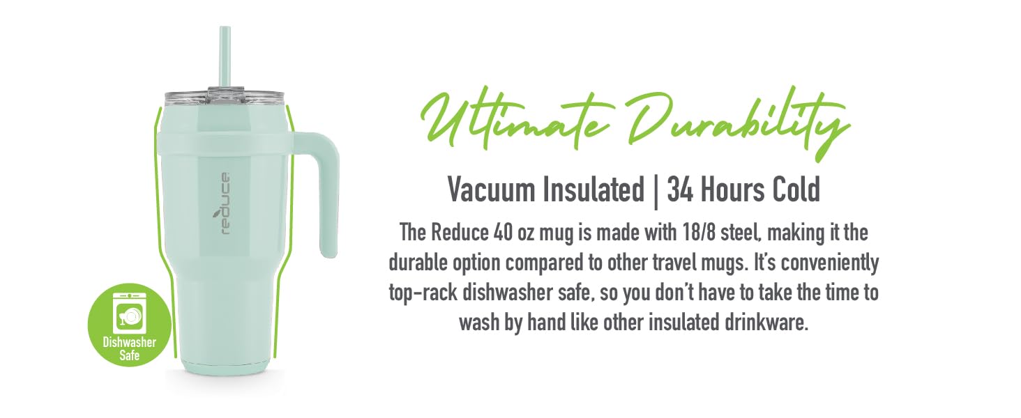 REDUCE 40 oz Tumbler with Handle Vacuum Insulated